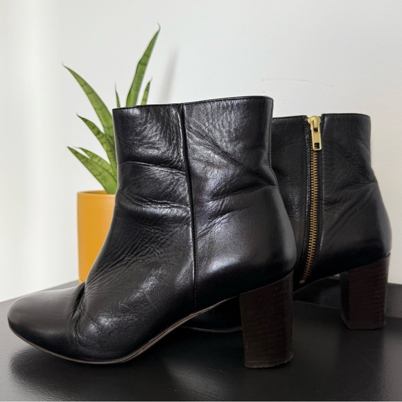 J Crew black leather Sadie ankle boots - size 8.5 - Picture 4 of 5